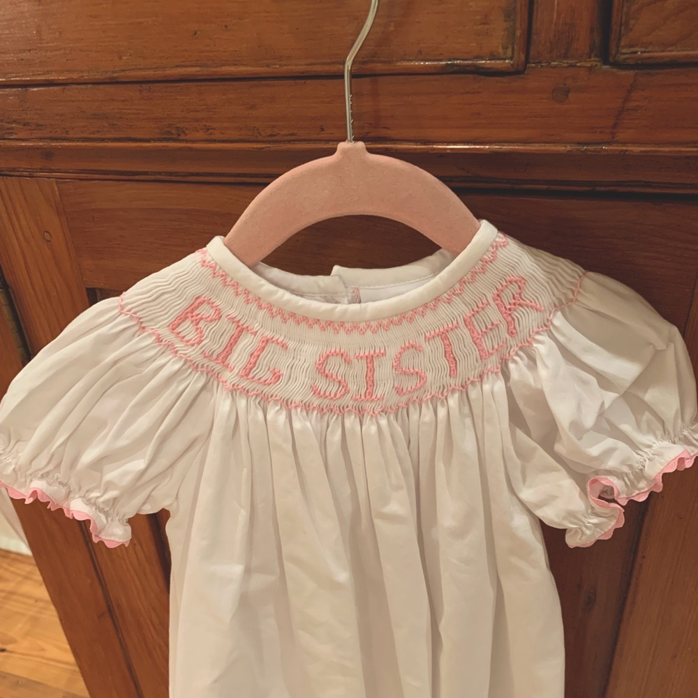 Big Sister smocked dress